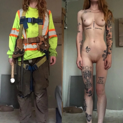 You may remember On/Off Welder style …. now 2 years, many tattoo’s and a new career later … We have On/Off Ironworker style. Enjoy. [F22]