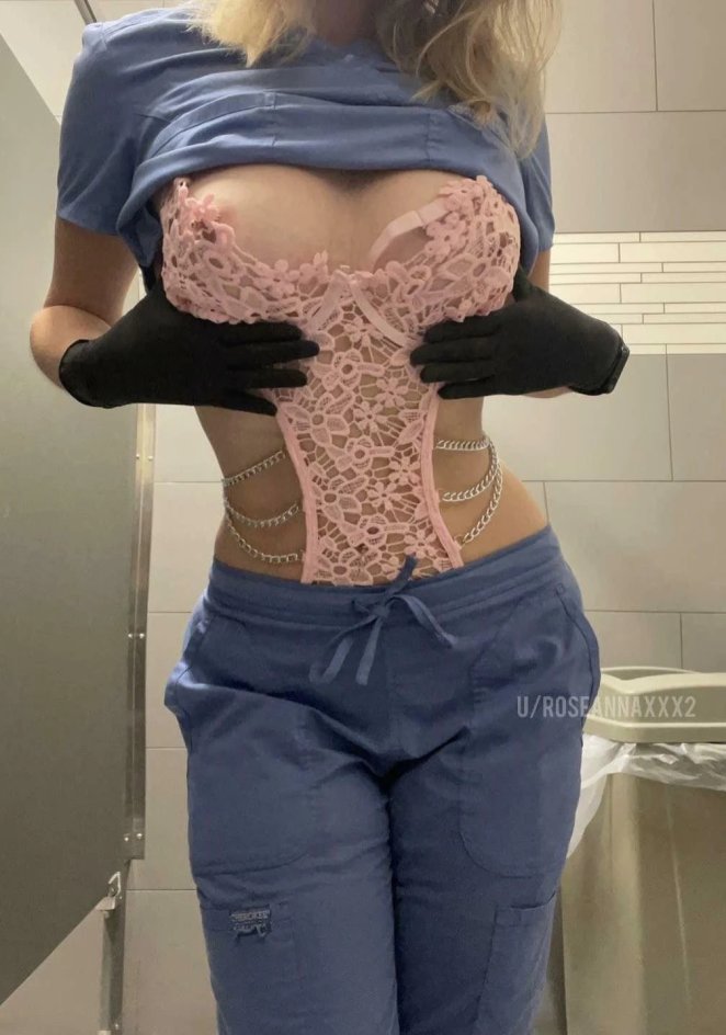 Sometimes I like to wear daring ensembles beneath my scrubs