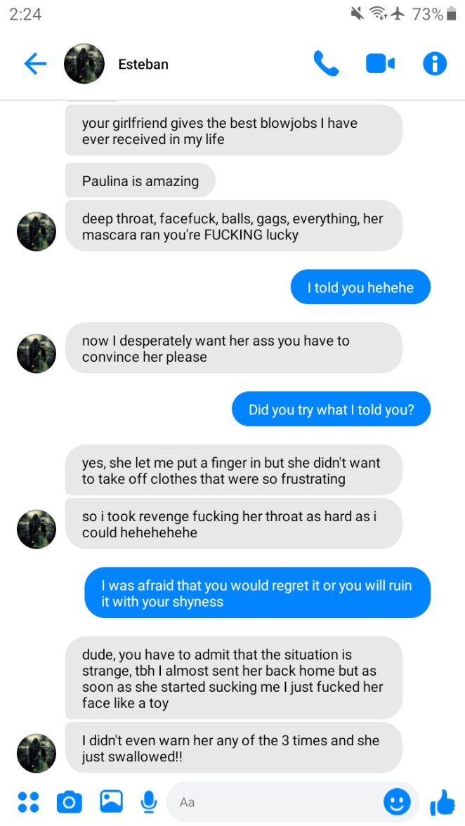 I convinced my girlfriend to give a friend of mine a blowjob, she wasn't sure but she owed me one, he was so nervous and incredulous that he almost ruined it...