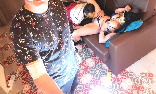 His friend licking my pussy...