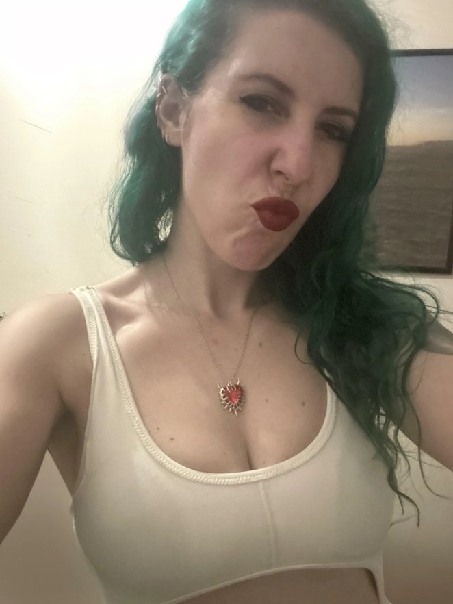 Rebellious girl kisses