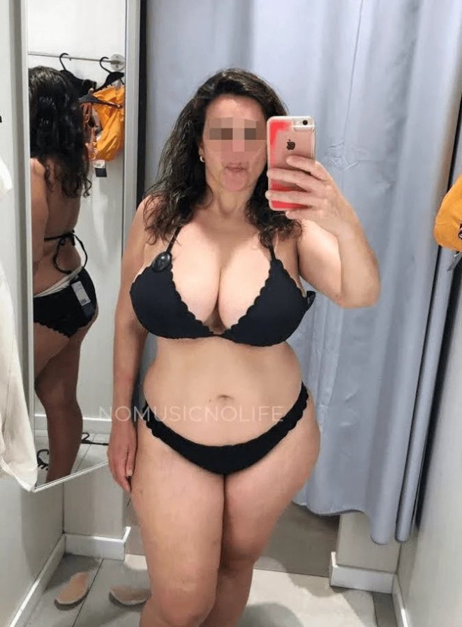 Shopping with my massive milkers