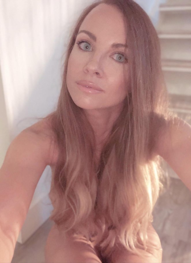 Golden hour. Auburn hair. No underwear.