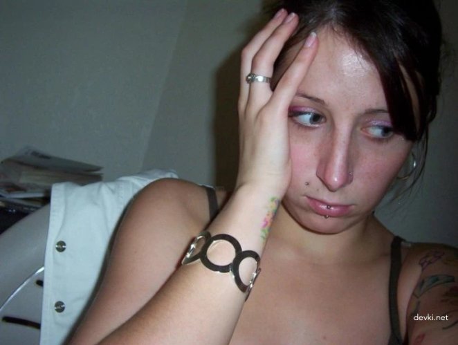 A cute emo girl sucks a friend's dick