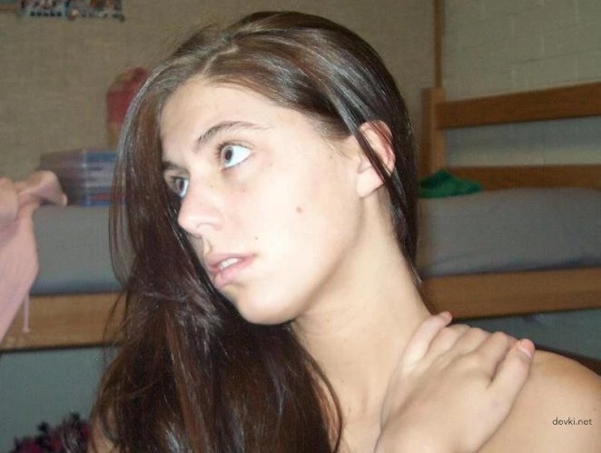 Nice girl with small breasts fucks