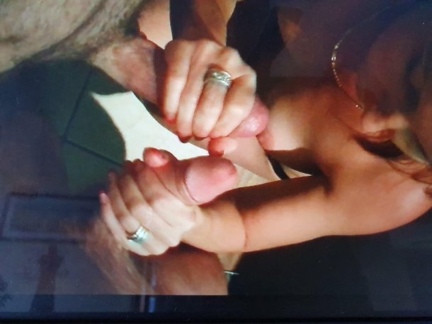 Sucking my Husband and his mate