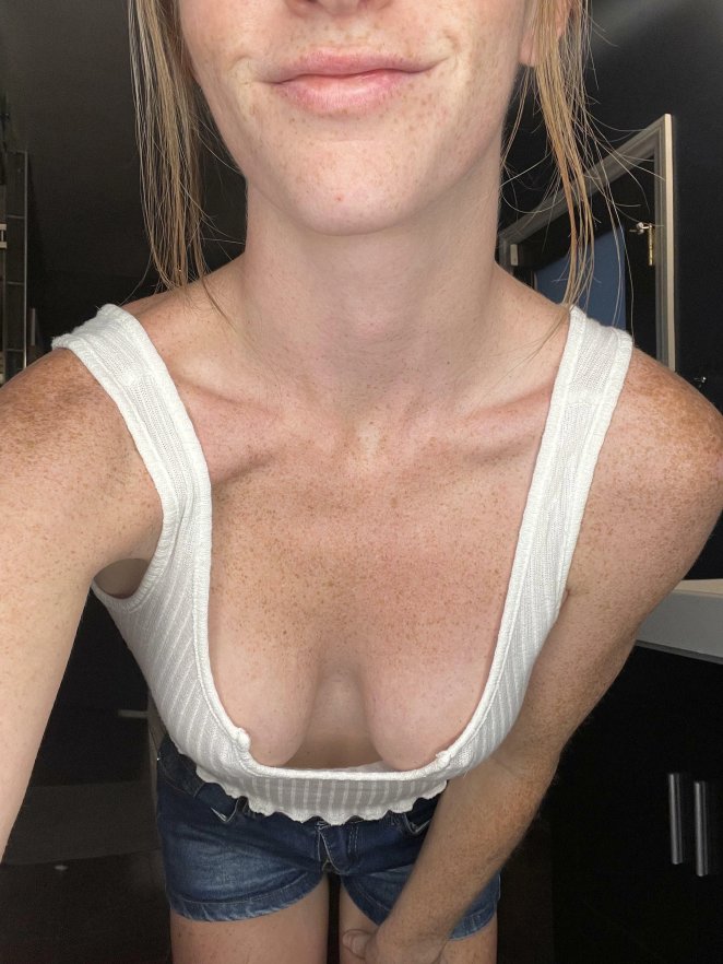 Curious about the number of glances I'll attract at the supermarket without a bra