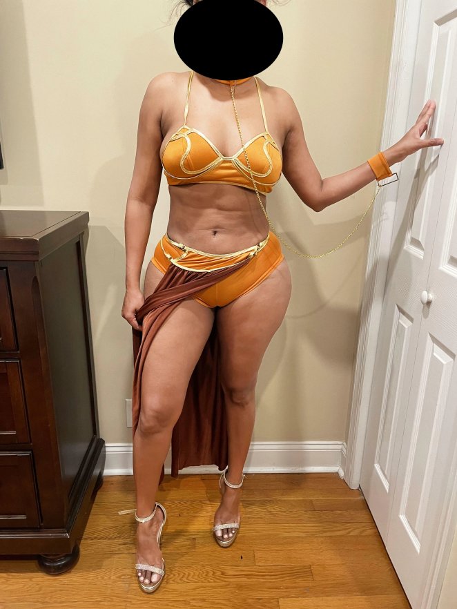 Trying out spooky Halloween costumes