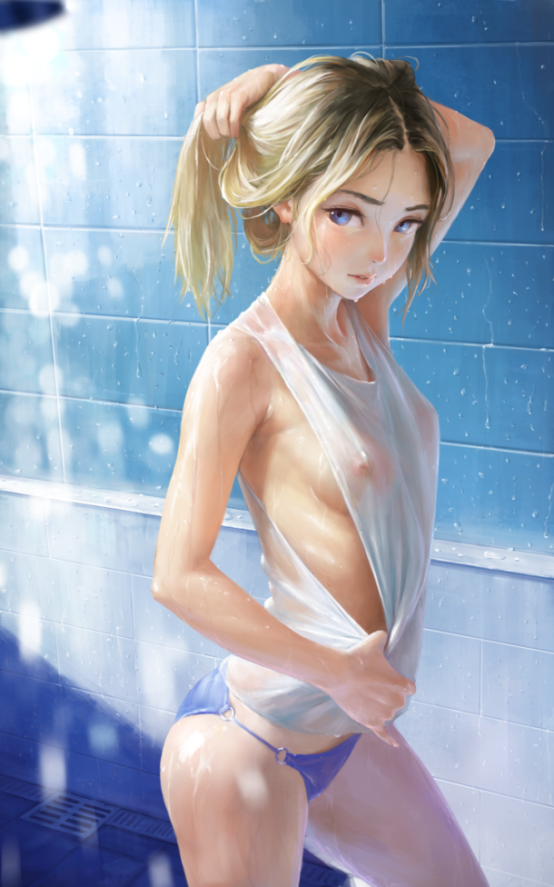 After a beach shower