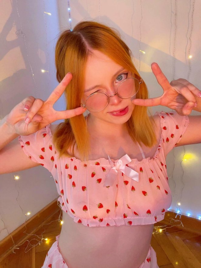 I think your eyes are darting between my cleavage and my fiery red hair right now