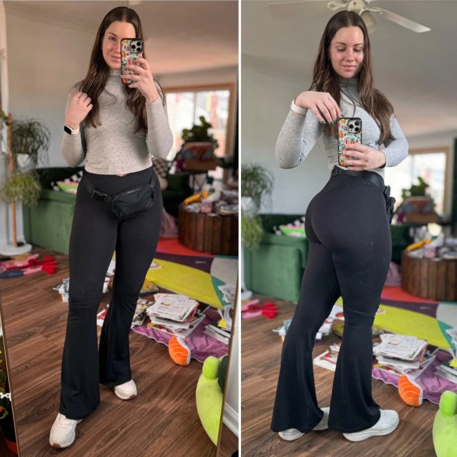 Stylish dog walk ensemble with a touch of husky hair on my pants