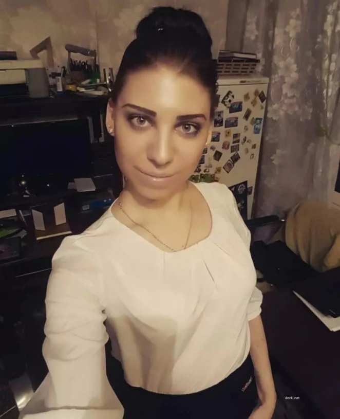 Naked brunette in different poses