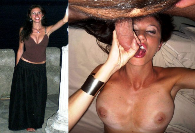 Young sweet wife gives bull a submissive blowjob