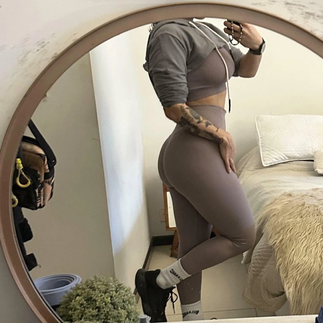 My laid-back attire before hitting the yoga mat