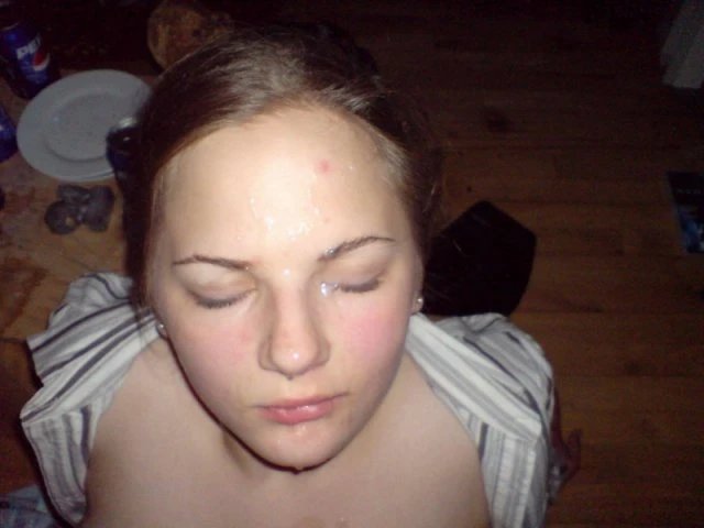 Girls with sperm on the face