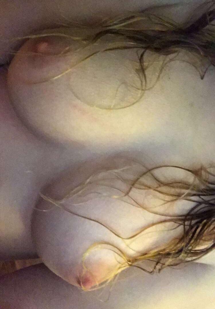 Enjoy my freshly showered perky tits.. suck please… (F)