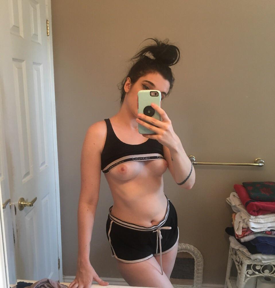 (F) Excuse my post gym hair and sweaty body.