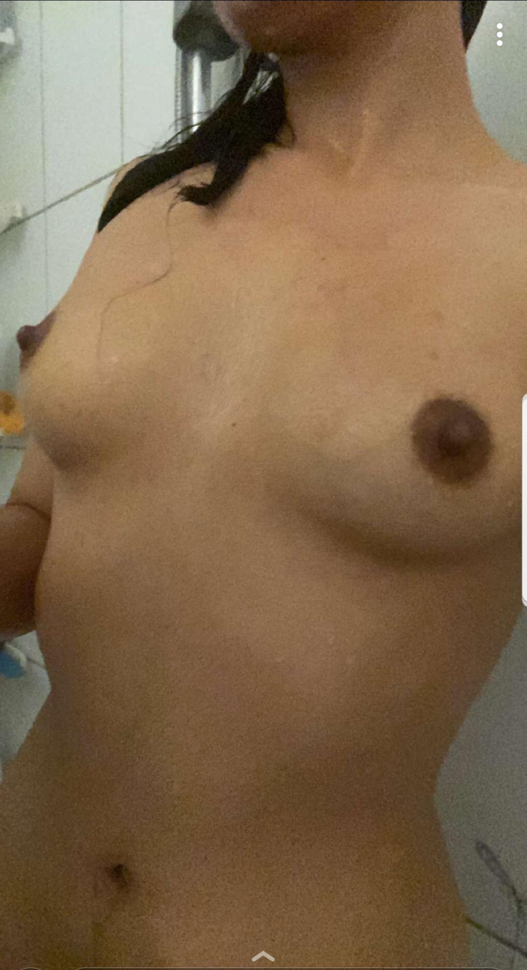 Finally convinced my shy gf to let me show her tits. The first step to making her a hotwife ;).