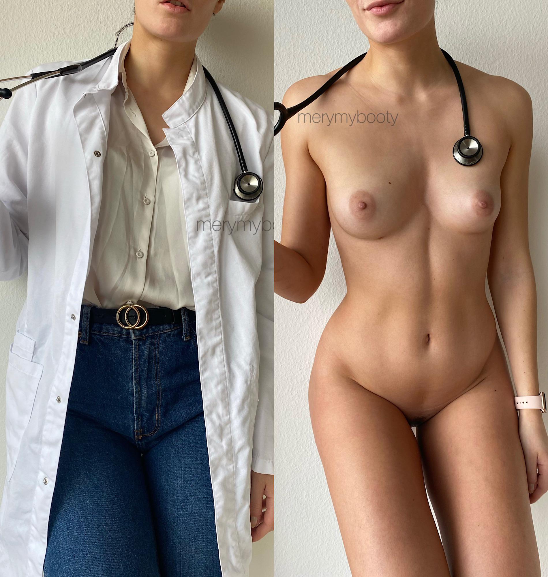 If you were wondering how your future doc looks underneath. So would you mind being my patient ?