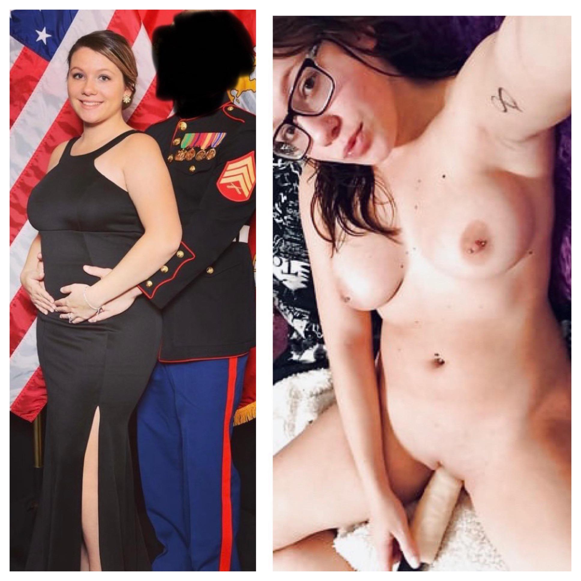 Military wife by day. Horny slut by night ?