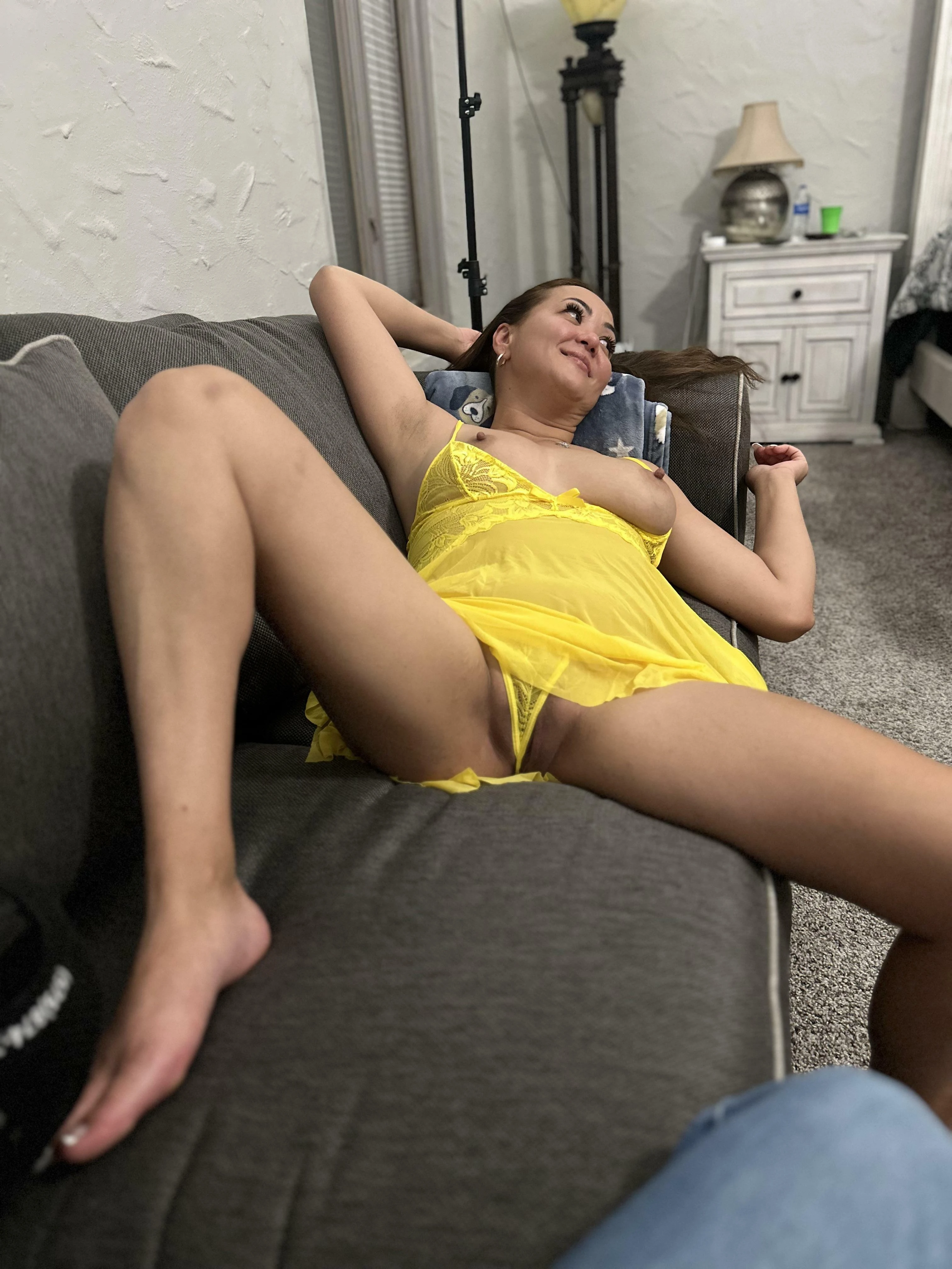 Would you fuck my wife if you saw her on the couch like this…
