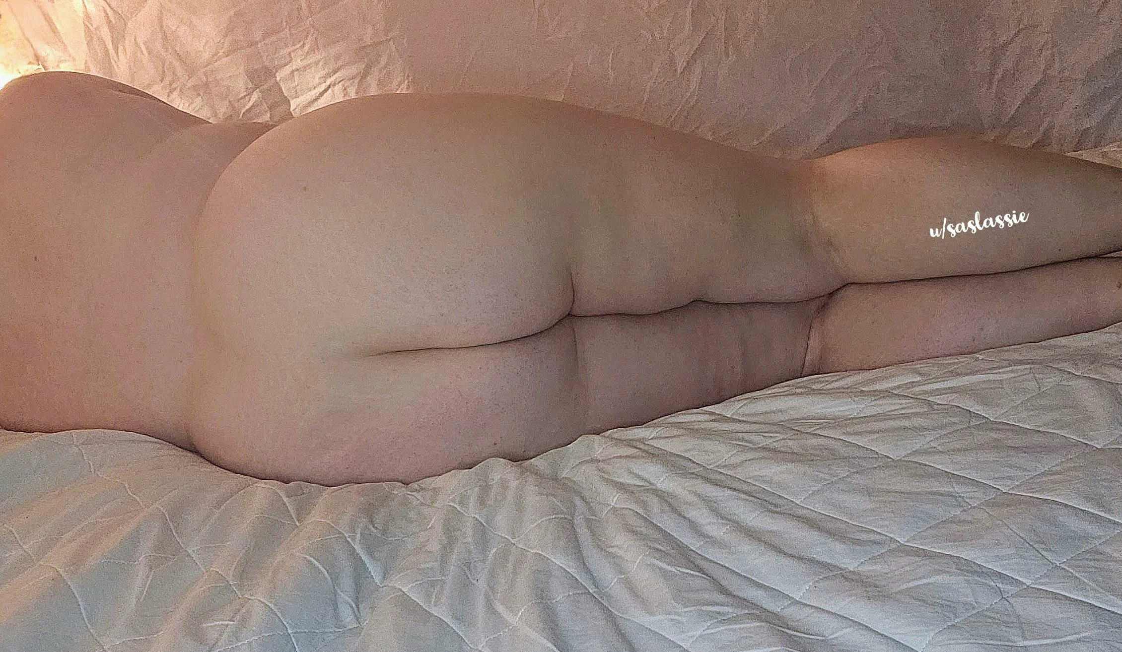 Nestle behind me with a firm object